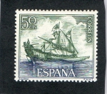 Sellos de Europa - Espa�a -  1602- HOMENAJE A LA MARINA ESPAÑOLA- GALERA.