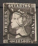 Stamps Europe - Spain -  Colección de 6 cuartos Isabel II