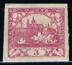 Stamps Czechoslovakia -  Scott  1  Hradcany en Praga