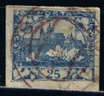 Stamps Czechoslovakia -  Scott  5  Hradcany en Praga