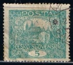 Stamps Czechoslovakia -  Scott  42  Hradcany en Praga