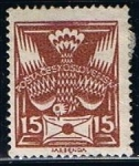 Stamps Czechoslovakia -  Scott  67  Paloma mensagera con sobre