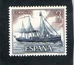 Stamps Spain -  1609- HOMENAJE A LA MARINA ESPAÑOLA- DESTRUCTOR.