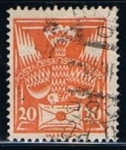 Stamps Czechoslovakia -  Scott  84  Paloma mensagera con sobre
