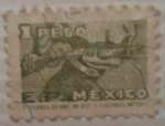 Stamps : America : Mexico :  1 PESO