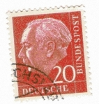 Sellos del Mundo : Europa : Alemania : Presidente Heinrich Lubke
