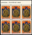 Stamps Spain -  Navidad 1993 - La Sagrada Familia