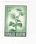 Sellos de America - Argentina -  Girasol (repetido)