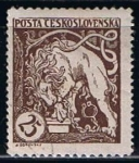 Stamps : Europe : Czechoslovakia :  Scott  B125 Bohemia Leon rompiendo las Cadenas