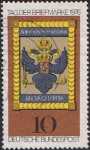 Stamps Germany -  DIA DEL SELLO 1976. INSIGNIA DE LOS ESTABLECIMIENTOS POSTALES DE HÖCHST SUR LE MAIN