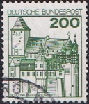 Stamps Germany -  CASTILLOS. CASTILLO DE BÜRRESHEIM