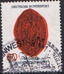 Stamps : Europe : Germany :  V CENTENARIO DE LA UNIVERSIDAD DE MAINZ. SELLO RECTORAL