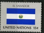 Stamps : America : ONU :  Bandera, El Salvador