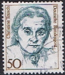 Stamps Germany -  MUJERES DE LA HISTORIA ALEMANA. CHRISTINE TEUSCH, MINISTRA DE EDUCACIÓN Y ASUNTOS CULTURALES