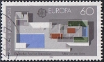 Stamps : Europe : Germany :  EUROPA 1987. ARQUITECTURA MODERNA. PABELLÓN DE ALEMANIA EN LA FERIA DE BARCELONA DE 1928