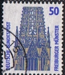 Stamps Germany -  LUGARES DE INTERÉS HISTÓRICO. TORRE DE LA CATEDRAL DE FRIBURGO
