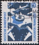 Stamps Germany -  LUGARES DE INTERÉS HISTÓRICO. AEROPUERTO DE FRANKFURT