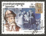 Stamps : Asia : Cambodia :  1789 - Johannes Gutenberg, inventor de la imprenta