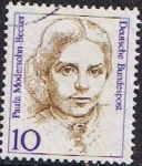 Stamps Germany -  MUJERES DE LA HISTORIA ALEMANA. PAULA MODERSOHN-BECKER, PINTORA