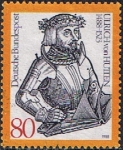 Stamps Germany -  500 ANIV. DEL NACIMIENTO DEL HUMANISTA ULRICH REICHSRITTER VON HUTTEN