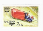 Stamps Bhutan -  Bobsleigh (repetido)