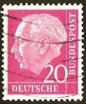 Stamps Germany -  DEUTSCHE BUNDESPOST - THEODOR HEUSS
