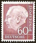 Stamps Germany -  DEUTSCHE BUNDESPOST - THEODOR HEUSS