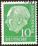 Stamps : Europe : Germany :  DEUTSCHE BUNDESPOST - THEODOR HEUSS