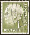 Stamps Europe - Germany -  DEUTSCHE BUNDESPOST - THEODOR HEUSS