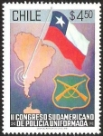 Stamps Chile -  II CONGRESO SUDAMERICANO DE POLICIA SUDAMERICANA
