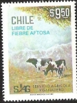 Stamps Chile -  SAG - CHILE LIBRE DE FIEBRE AFTOSA