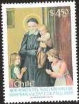 Stamps America - Chile -  400 AÑOS DEL NACIMIENTO DE SAN VICENTE DE PAUL