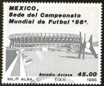 Stamps : America : Mexico :  SEDE CAMPEONATO MUNDIAL DE FUTBOL "86" - ESTADIO AZTECA