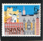 Sellos de Europa - Espa�a -  1588- XXV AÑOS DE PAZ ESPAÑOLA. TURISMO.