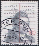 Stamps Germany -  150 ANIV DE LA MUERTE DEL INVENTOR DE LA TAQUIGRAFÍA ALEMANA FRANZ XAVER GABELSBERGER