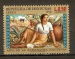 Stamps Honduras -  MUCHACHA  DEL  HUACAL (PINTURA)