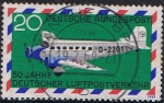 Stamps : Europe : Germany :  CINCUENTENARIO DEL CORREO AEREO. JUNKER 52