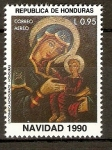 Stamps Honduras -  LA  VIRGEN  MARÌA  Y  EL  NIÑO