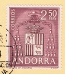 Stamps Andorra -  Andorra.  Escudo de Andorra.  Primer día de circulación del sello