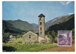 Stamps Andorra -  Andorra.  Iglesia de Santa Coloma.  Primer día de circulación del sello