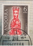Stamps : Africa : Angola :  Andorra.  Virgen de Meritxell.  Primer día de circulación del sello