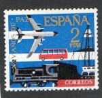 Stamps Spain -  1584- XXV AÑOS DE PAZ ESPAÑOLA. TRANSPORTE.