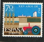 Stamps Spain -  1580- XXV AÑOS DE PAZ ESPAÑOLA. AGRICULTURA.