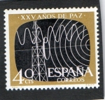 Sellos de Europa - Espa�a -  1578- XXV AÑOS DE PAZ ESPAÑOLA. TELECOMUNICACIONES.