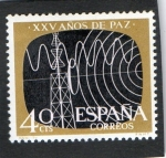 Sellos de Europa - Espaa -  1578- XXV AÑOS DE PAZ ESPAÑOLA. TELECOMUNICACIONES.