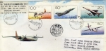 Stamps China -  Sobre circulado de China a México primer día de emisión-fdc -Aviones chinos