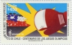 Stamps : America : Chile :  “CENTENARIO COMITE OLIMPICO CHILENO”