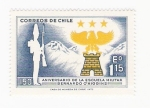 Stamps Chile -  Aniversario de la escuela militar Bernardo O'higgins