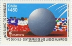 Stamps Chile -  “CENTENARIO COMITE OLIMPICO CHILENO”