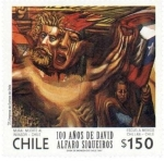 Stamps : America : Chile :   “100 AÑOS DE DAVID ALFARO SIQUEIROS”